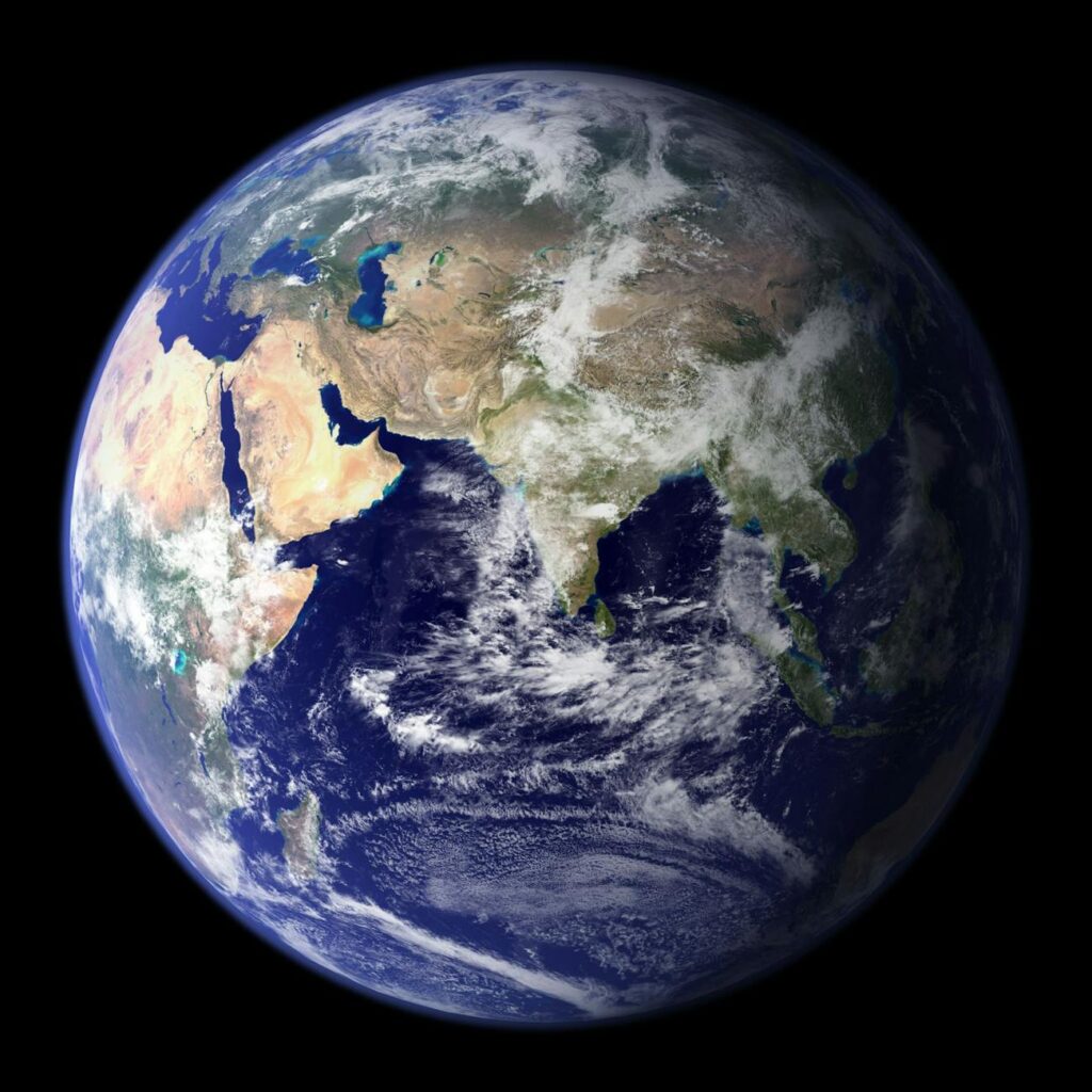 Planeten jorden från ovan